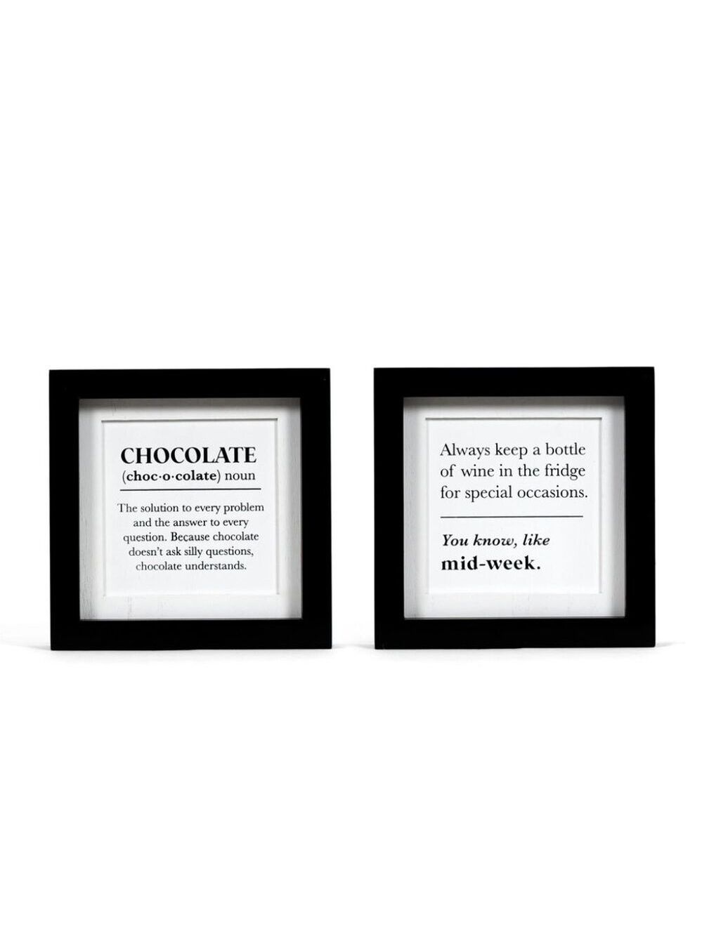 ($8) Reversible Sign - Chocolate Definition & Special Occasion Wine